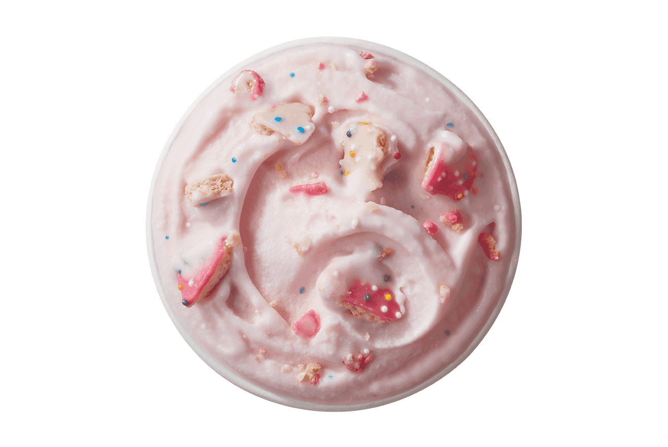 Frosted Animal Cookie Blizzard Treat Top