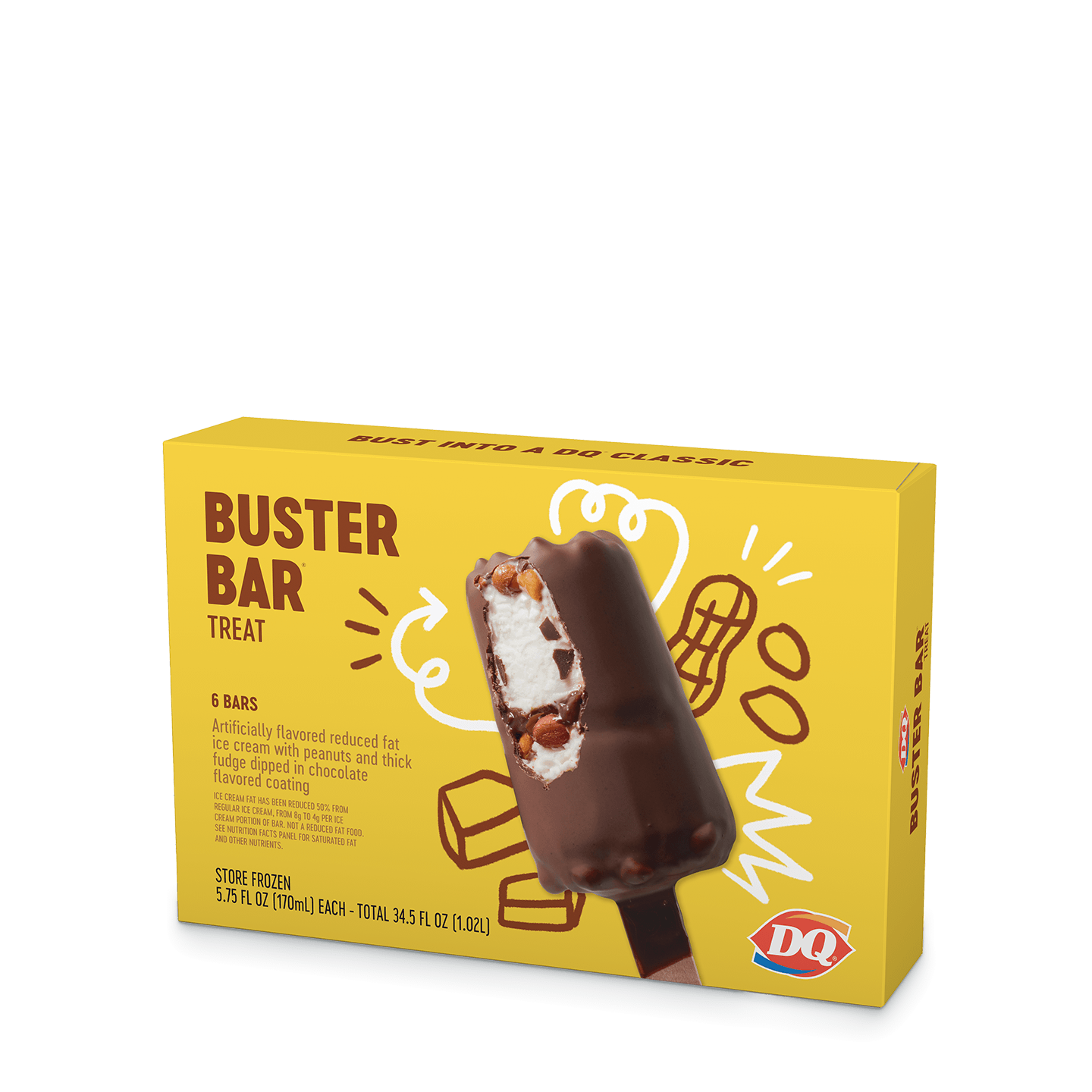 calories in a buster bar from dq
